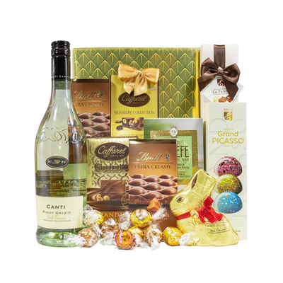 Easter Gift Box with White Wine One Gift 25078
