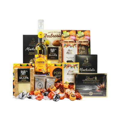 Gift Basket with Slancheva Troyan Brandy One Gift 01213