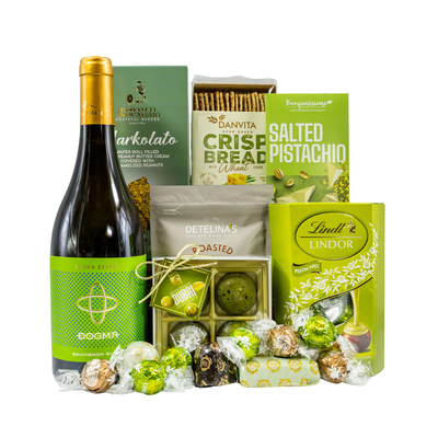 Gift Basket with White Wine Zara Estate One Gift 01244
