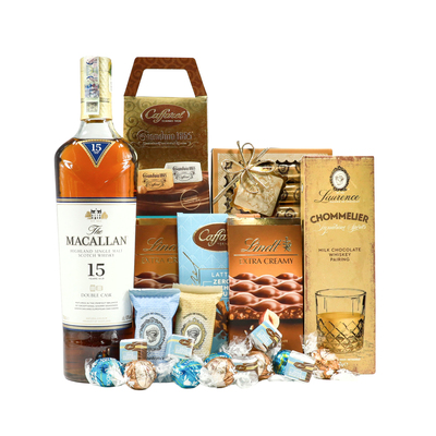 Gift box with Whiskey Macallan 15 YO One gift 01016