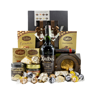 Luxury Gift Basket with Whiskey Ardbeg 10YO One Gift 01059