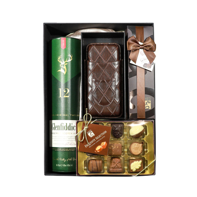 Лукзосна Подаръчна кутия с Glenfiddich 12 YO One gift 01014