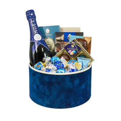 Луксозна Подаръчна Кутия с Моет Limited Edition Blue One Gift 01154