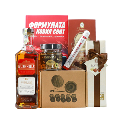 Luxury Gift Box with Whiskey Bushmills 14 YO One gift 01023