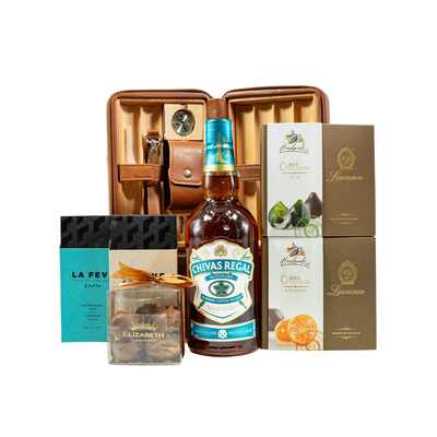 Luxury Gift Box with Whiskey Chivas Mizunara One Gift 01089