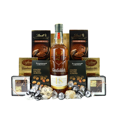 Luxury Gift Box with Whiskey Glenfiddich 18 YO One gift 01007